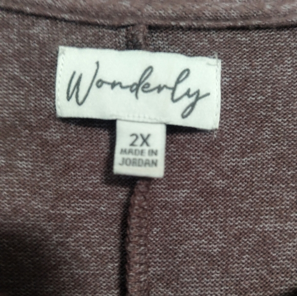 Brown Soft Flutter Top / Size 2X - Picture 5 of 6